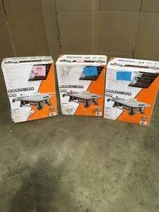 lot 7 image: RIDGID 6.5 Amp Corded 7 in. Table Top Wet Tile Saw NOT CHECKED Review all pictures