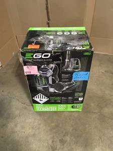 lot 10 image: EGO Power 145 mph 600 CFM 56 V Battery Backpack Leaf Blower Kit Open Box, Review all pictures