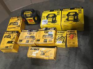 lot 23 image: Mix Lot of Dewalt Battery Starter Chargers, Customer Returns  Review all pictures