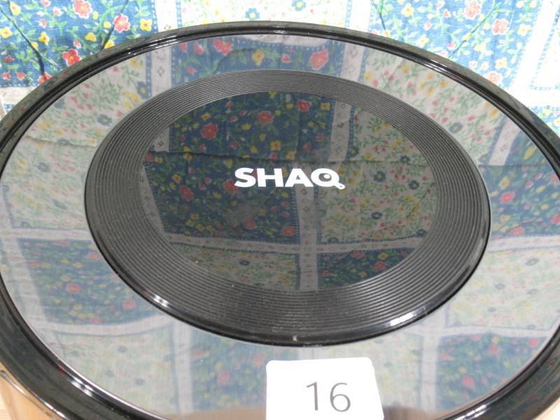 lot 16 image: SHAQ 6 qt 1700W Stainless Steel Digital Air Fryer wBasket & Handle