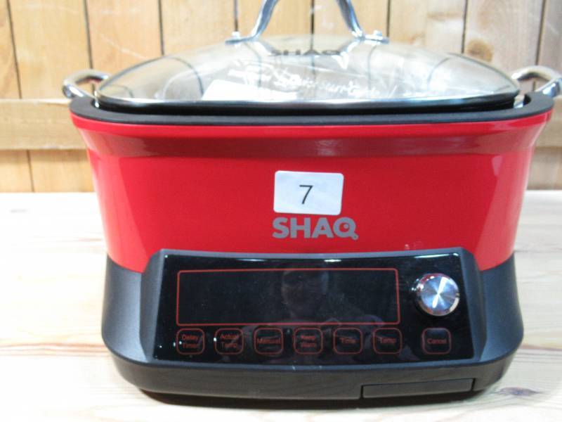 lot 7 image: SHAQ 1300W 18-in-1 Smart IQ Induction Cooking Station w Pan & Lid