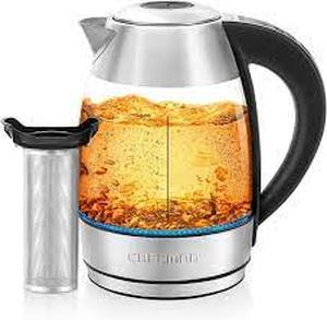 lot 4 image: Chefman 1.8L Digital Precision Electric Kettle with Tea Infuser