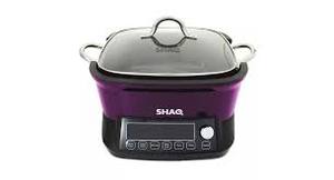 lot 25 image: SHAQ 1300W 18-in-1 Smart Induction Cooking Station w Pan & Lid - Purple