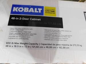 lot 13 image: Kobalt Steel Freestanding Garage Cabinet (48-in W x 72-in H x 18.5-in D)