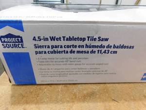 lot 6 image: Project Source 4.5-in 4.1-Amp Tabletop Tile Saw