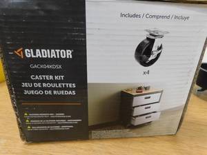 lot 20 image: Gladiator Ready-to-Assemble 4-Pack 5-in Plastic Swivel Caster