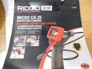 lot 39 image: RIDGID CA-25 Micro Visual Inspection & Diagnostic Handheld Camera w 2.7 in. Color Display, 4 ft. Fixed Waterproof Camera Cable