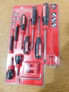 lot 47 image: CRAFTSMAN 11-Piece Bi-material Handle Assorted Screwdriver Set