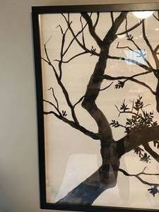lot 9 image: Watercolor Tree Painting by Rachel Pavlic Signed by Artist