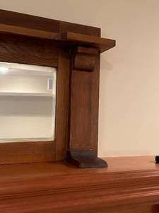 lot 16 image: Vintage Wood Mirror Shelf