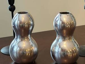 lot 85 image: Candlestick Holder Lot, 1 Sterling Silver
