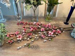 lot 93 image: Faux Floral Lot with Vases
