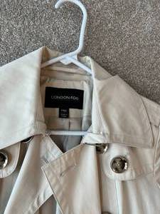 lot 112 image: London Fog PXS Trench Coat with Faux Fur Wrap