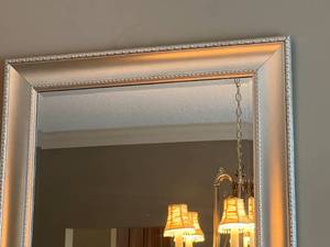 lot 110 image: Silver-Colored Framed Mirror