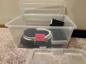 lot 56 image: Lot of Electronics Modems, HDMI Cables and More