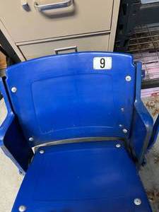 lot 173 image: Twins Metrodome #9 Blue Stadium Seat