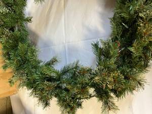lot 146 image: 6ft Lighted Christmas Tree and Wreath