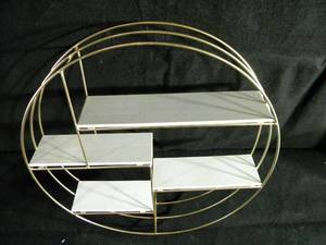 lot 36 image: Metal Symmetrical Decorative Shelf