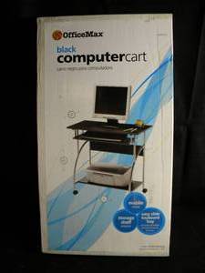lot 37 image: OfficeMax Black Computer Cart