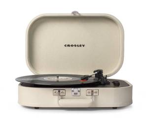 lot 105 image: New Crosley Discovery Bluetooth 3-Speed Portable Turntable  Dune