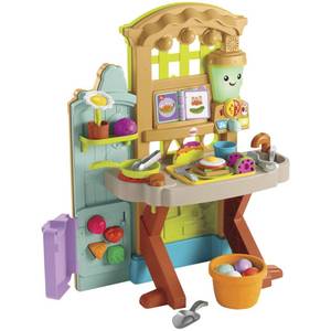 lot 106 image: New Fisher-Price Laugh & Learn Grow-the-Fun Garden to Kitchen Playset with Lights and Sound