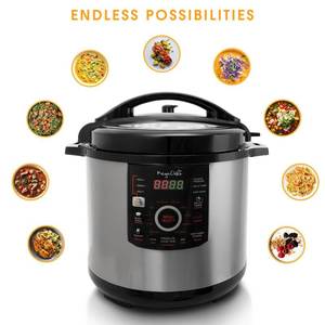 lot 111 image: New - Open Box Item MegaChef 12-Qt. Steel Digital Pressure Cooker with 15 Presets