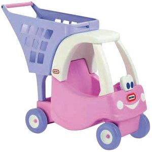 lot 115 image: New Little Tikes Princess Cozy Coupe Shopping Cart