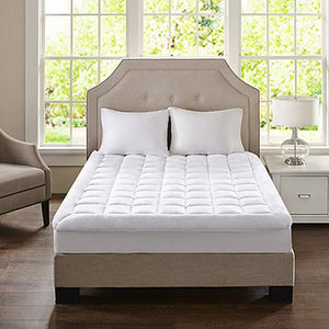 lot 60 image: Brand New Madison Park Cloud Soft Overfilled Plush Hypoallergenic Down-Alternative Waterproof Mattress Pad Collection