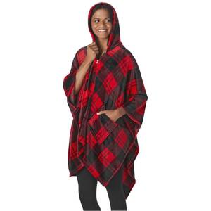 lot 74 image: Brand New NYC Underground Womens Plush Hooded Zippered Ruana