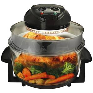 lot 85 image: Brand New MegaChef Multipurpose Halogen Oven Air Fryer - Black