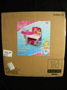 lot 153 image: New Disney Princess Chair Desk with Storage Bin