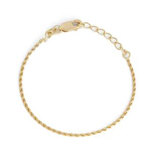 lot 91 image: New Tiara 14K Gold-Plated Sterling Silver 6 Rope Chain Bracelet