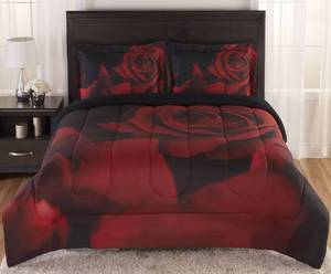 lot 190 image: Open Box Item Photo Real Roses 3-Pc. Comforter Set - King