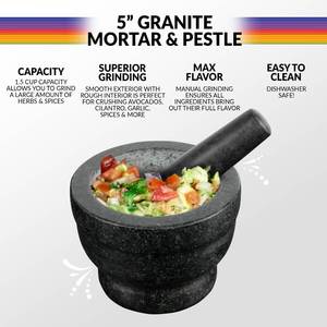 lot 194 image: New Taco Tuesday Granite Mortar and Pestle Set