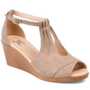 lot 206 image: New Journee Collection Womens Kedzie Wedge Shoe  Wide Size 8.5