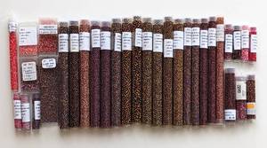 lot 29 image: Pink, Purple and Mauve Seed Beads