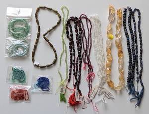 lot 38 image: Assorted Stone Bead Strands