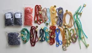 lot 42 image: Colorful Czech Glass Bead Strands