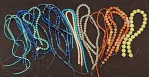 lot 53 image: Colorful Stone Bead Strands