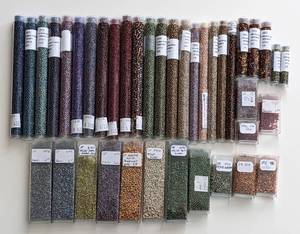 lot 56 image: Metallic Colored Seed Bead Packs