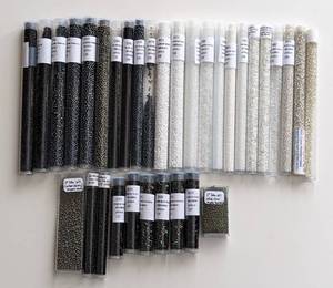 lot 61 image: Black and White Seed Bead Tubes