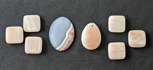lot 63 image: Agate and Assorted Stone Cabochons and Pendants