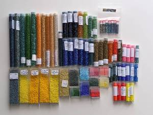lot 68 image: Colorful Assortment of Seed Bead Tubes