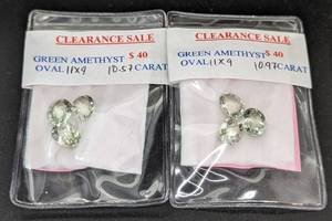 lot 85 image: Loose Oval Green Amethyst Stones #2