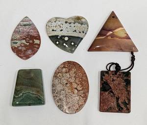 lot 102 image: Six Stone Pendants