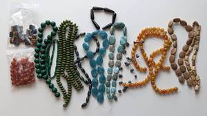 lot 103A image: Assorted Stone Bead Strands
