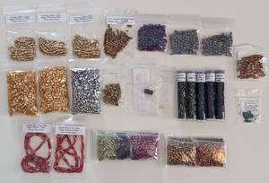 lot 104 image: Assorted Cube Beads and Strands - Item Halted