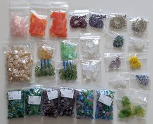 lot 112 image: Czech Glass Leaf and Bell BeadsStrands