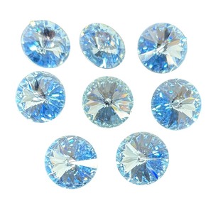 lot 181 image: Eight Light Sapphire 18mm Rivolis Stones