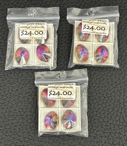 lot 211 image: Dazzling Vintage 13 x 18mm Swarovski Crystals